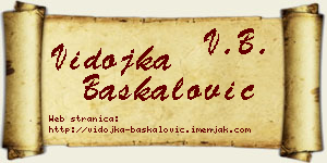 Vidojka Baškalović vizit kartica